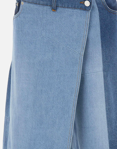 Gonna in denim patchwork COPJ140F2073 BLU COPERNI 