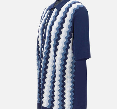 Camicia in maglia jacquard chevron 43194 20747578 GRAN SASSO 