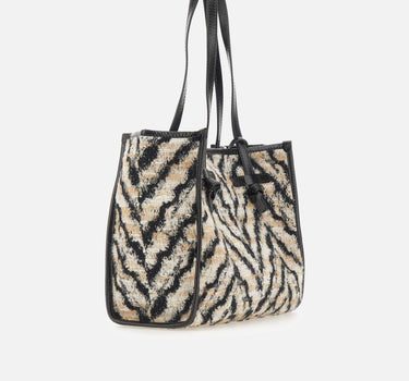 Borsa a spalla "Marcella" BS6849 ZEBRANEROBIANCO MARCELLA CLUB GIANNI CHIARINI 