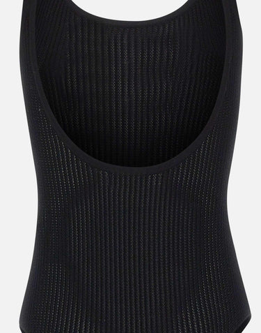 Body in maglia con logo stampato BK81Q61E2 110 ELISABETTA FRANCHI 