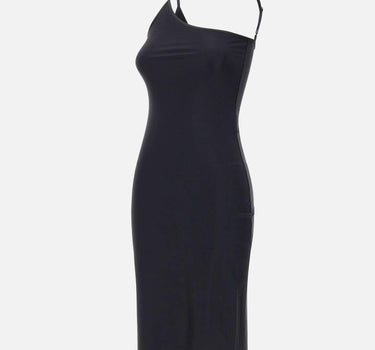 Abito con scollo asimmetrico e logo C COPR313F5021 BLK COPERNI 
