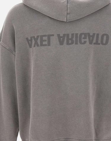 "Distort washed sweatshirt hoodie" A3434001 GREY AXEL ARIGATO 