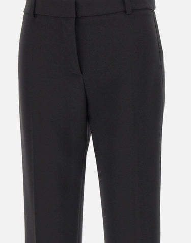 Pantaloni in crêpe leggero con bande in raso PA17561E2 110 ELISABETTA FRANCHI 