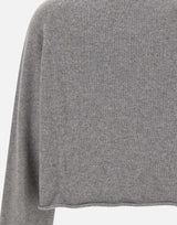 Cardigan cropped in misto lana e cashmere F5LAWOCA369 100 LANEUS 