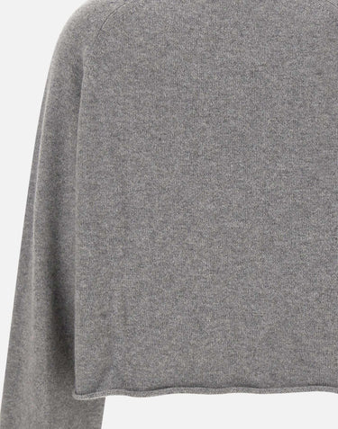 Cardigan cropped in misto lana e cashmere F5LAWOCA369 100 LANEUS 