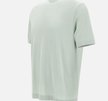 T-shirt girocollo in cotone DK17038 SALVIA DIKTAT 