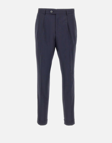 Pantaloni in misto lana e seta 50560833 404 BOSS 