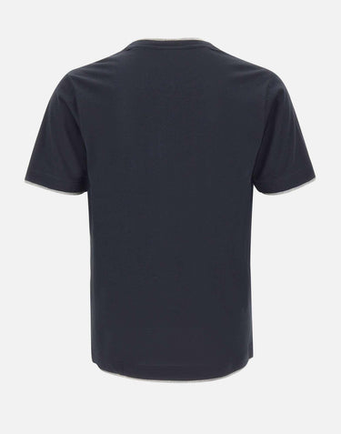 T-shirt in cotone Supima DK17105 BLUE DIKTAT 