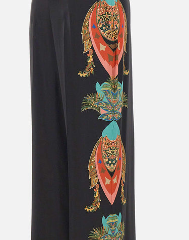 Pantaloni palazzo in seta WREA0014 AKI43X0813 ETRO 