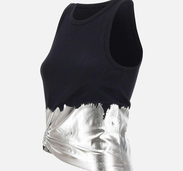 Top con anello e arricciatura 26PJTE015C00530 M004 RABANNE 