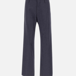 Pantaloni in lana con orli sfrangiati SH0KA0075 M35466524M MM6 MAISON MARGIELA 