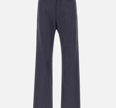 Pantaloni in lana con orli sfrangiati SH0KA0075 M35466524M MM6 MAISON MARGIELA 
