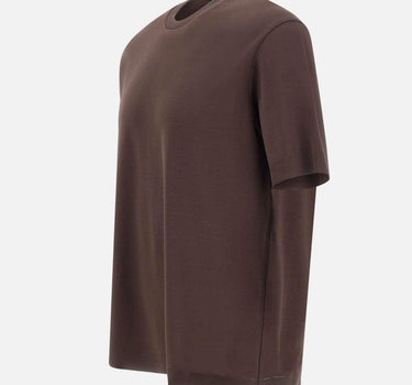 T-shirt in jersey effetto maglia JG000206U 520598800 HERNO 