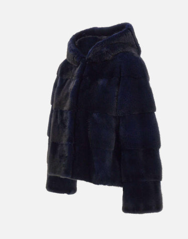 Pelliccia GIACCHINAVISONE BLU FRAME 