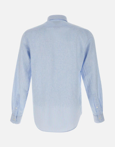Camicia in lino e cotone CFWOSI0170 MRUT397731181 WOOLRICH 