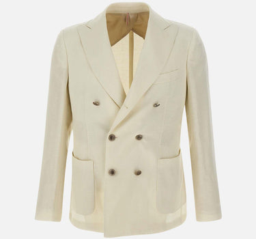 Blazer in lana e lino 3331A 04P SANTANIELLO 