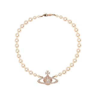 "Mini Bas Relief Pearl Choker" 63010106 02G128 VIVIENNE WESTWOOD 