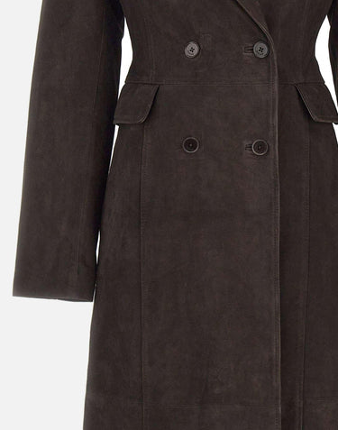 Cappotto lungo in pelle scamosciata 116503 1111 ROTATE BIRGER CHRISTENSEN 