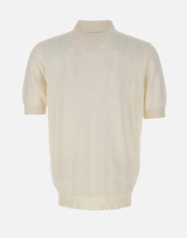 Polo in cotone con lavorazione a treccine PL1MC CR14T020 FILIPPO DE LAURENTIIS 