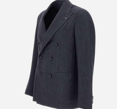 Blazer in lana e seta 1SMC20KAI520123 EB839 TAGLIATORE 