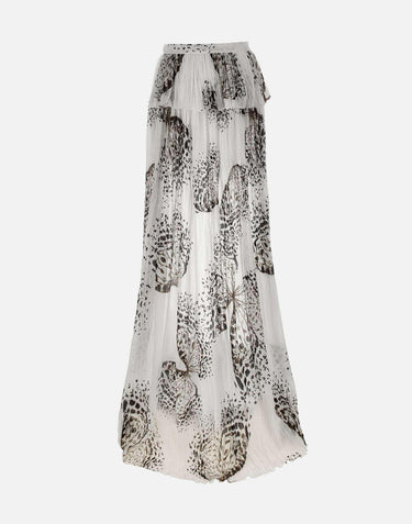 Gonna in georgette con stampa 4G111A M1025 BLUMARINE 