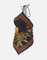 Top con stampa foulard 2C438A F9904 BLUMARINE 