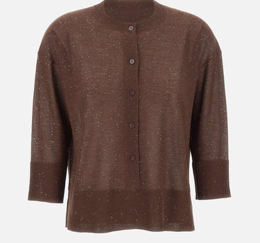 Maglia con bottoni e micro paillettes 390261 833 KANGRA 