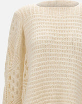 Maglione in lana e alpaca W08060280 24WHITE MAURIZIO MYKONOS 
