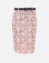 Gonna midi in pizzo 182MSKP PINK SELF-PORTRAIT 