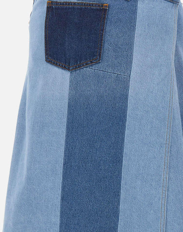 Gonna in denim patchwork COPJ140F2073 BLU COPERNI 