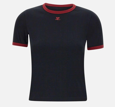 T-shirt "Signature Contrast" in cotone 125JTS017JS0203 B087 COURREGES 