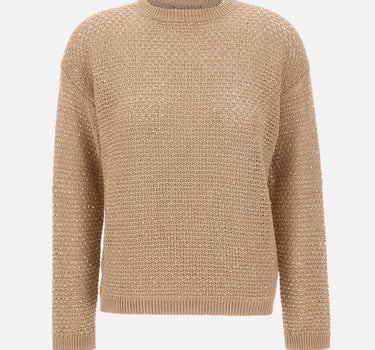 Maglia in fettuccia di cotone con paillettes MAD276F534 M120VR3 FABIANA FILIPPI 