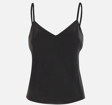 Top in raso V172013204 001BLK VINCE. 