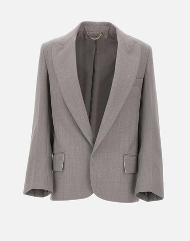 "Sculptural Sleeve Jacket" 1425WJK006630B LTMELANGE VICTORIA BECKHAM 