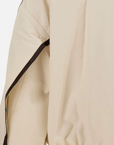 "Beige patchwork leather jkt"<BR/> JK001 BEIGE JACQUES WEI 