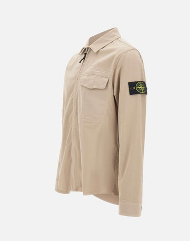 Overshirt in raso di cotone biologico stretch 1200015S0012 V009A STONE ISLAND 