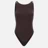 Body in jersey crêpe con dettagli logo BO03462E2 EV9 ELISABETTA FRANCHI 