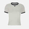 T-shirt "Signature contrast" VESJTS017JS0070 WHTBLK COURREGES 
