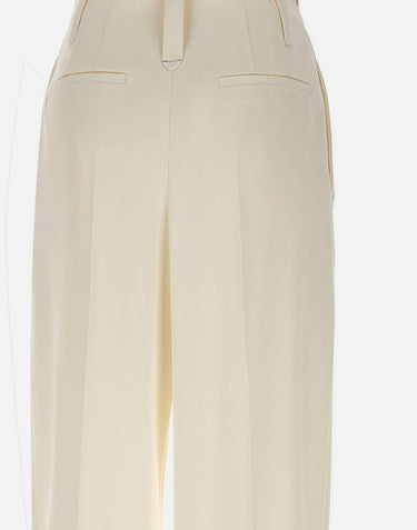 "High Waisted Cinched Trouser" 1325WTR006479A IVORY VICTORIA BECKHAM 