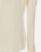 Camicia in raso con nodi 1226WSH007231A IVORY VICTORIA BECKHAM 
