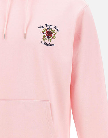 Felpa con cappuccio "Slogan Rose" HO169 CO127LPI DROLE DE MONSIEUR 