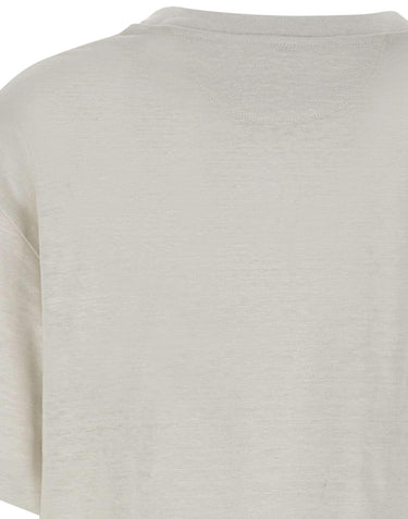 T-shirt  "Boxy" in lino GWP01874 P00189111421 GOLDEN GOOSE 