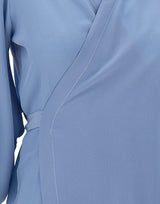 Blusa incrociata in crêpe di seta 191568 516 KANGRA 