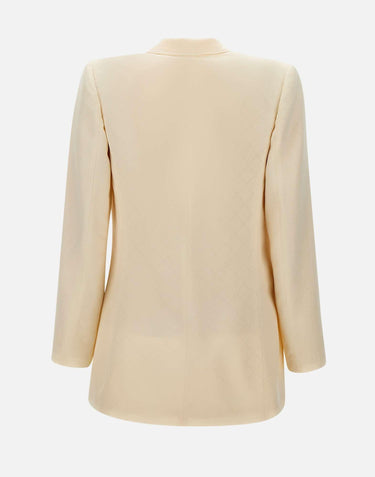 Blazer in satin con losanga jacquard<BR/> GI15352E2 193 ELISABETTA FRANCHI 