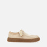 Stringata "Torhill Lo" in camoscio 180906 ECRU CLARKS 