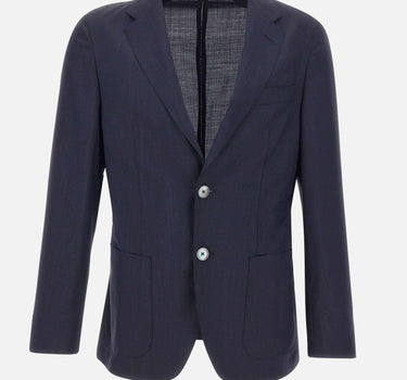 Blazer slim fit in misto lana seersucker 50560825 404 BOSS 