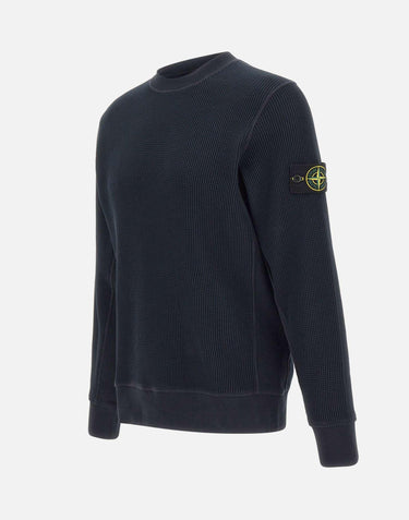 Felpa in cotone biologico a nido d'ape 6100056S0044 V0020 STONE ISLAND 