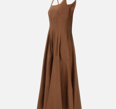 Abito in popeline con gonna ampia 2616221022600 070 MAX MARA STUDIO 