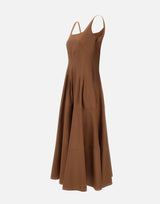 Abito in popeline con gonna ampia 2616221022600 070 MAX MARA STUDIO 