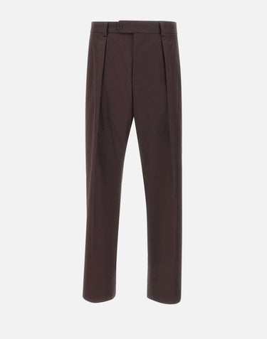 Pantaloni con pince in cotone 50563825 210 BOSS 